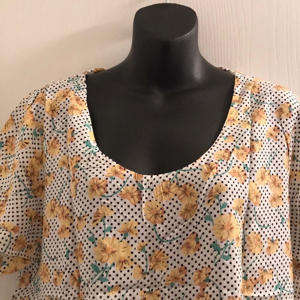 (2X) WHITE Plus Size Daisy Floral Dress - Picture 3 of 5